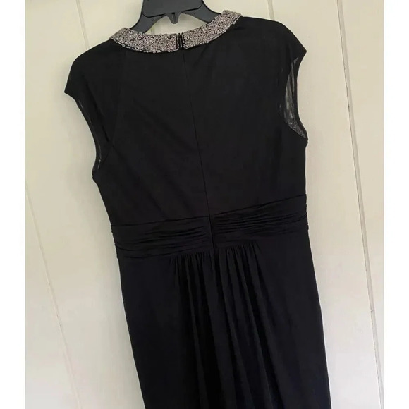 Alex Evenings, Beaded Neck Ruched Gown, Black, Size 14 Petite - Picture 4 of 8